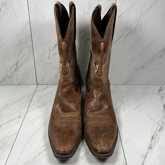 Durango 12" Gambler Mens 13 Wide Brown Leather Flying Guitar Western Boot DB012 - Picture 4 of 8